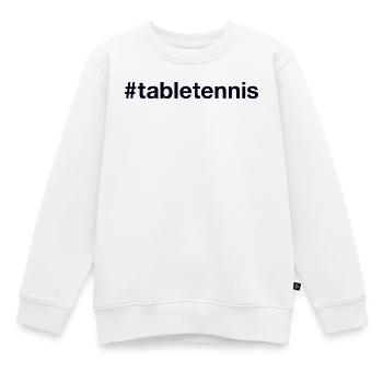 Table Tennis Tischtennis Hashtag - Kinder Premium Organic Sweatshirt - Weiß - Vorne - AI Model Kid Male (0cm)