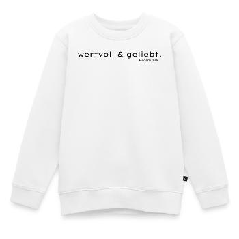 Wertvoll und Geliebt Psalm 139 - Kinder Premium Organic Sweatshirt - Weiß - Vorne - AI Model Kid Male (0cm)