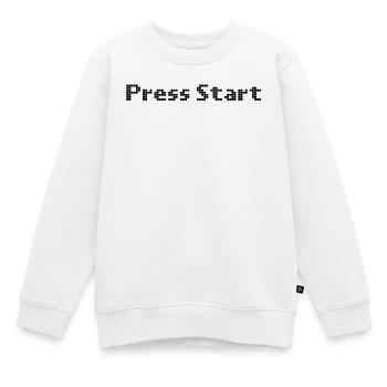 press start - Sweat Premium enfant bio - blanc - Devant - AI Model Kid Male (0cm)