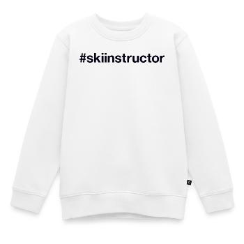 SKI INSTRUCTOR Hashtag - Kinder Premium Organic Sweatshirt - Weiß - Vorne - AI Model Kid Male (0cm)