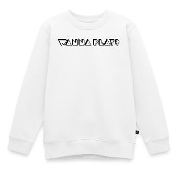 Wanna Play PM Black - Kids Premium Organic Sweatshirt - white - Front - AI Model Kid Male (0cm)
