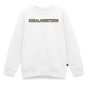 Sozialarbeiterin regenbogen verlauf - Kinder Premium Organic Sweatshirt - Weiß - Vorne - AI Model Kid Male (0cm)