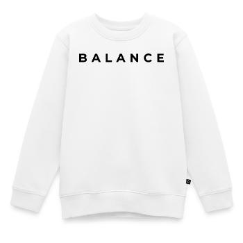 BALANCE. | Minimalist Aesthetic Streetwear - Kinder Premium Organic Sweatshirt - Weiß - Vorne - AI Model Kid Male (0cm)