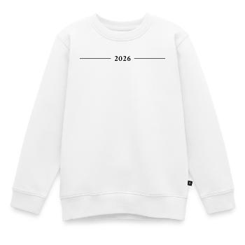 Élément 2026 - Sweat Premium enfant bio - blanc - Devant - AI Model Kid Male (0cm)