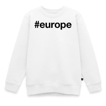 EUROPA Europe Hashtag - Sweat Premium enfant bio - blanc - Devant - AI Model Kid Male (0cm)