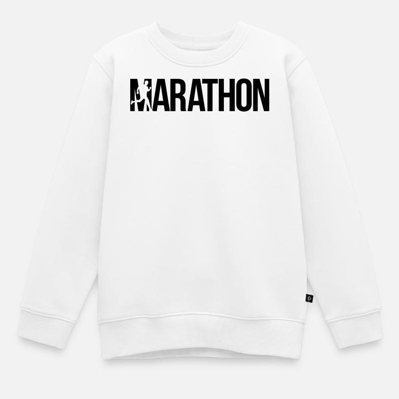 marathon - Kinder Premium Organic Sweatshirt - Weiß