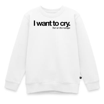 Abstrakte Farbexplosion auf Leinwand - Kinder Premium Organic Sweatshirt - Weiß - Vorne - AI Model Kid Male (0cm)