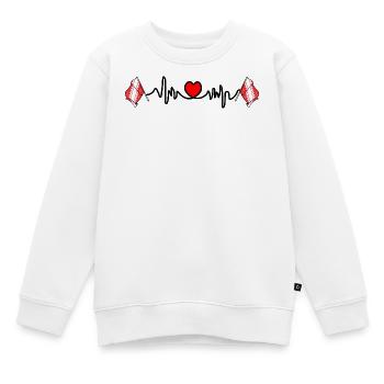 Conception de battements de cœur en Alsace - Sweat Premium enfant bio - blanc - Devant - AI Model Kid Male (0cm)