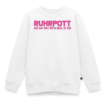 Ruhrpott - Dat hat wat mittn Herz zu tun - Zeche - Kinder Premium Organic Sweatshirt - Weiß - Vorne - AI Model Kid Male (0cm)