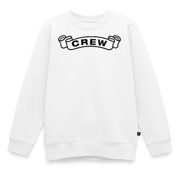 Banderole de l’équipage - Sweat Premium enfant bio - blanc - Devant - AI Model Kid Male (0cm)