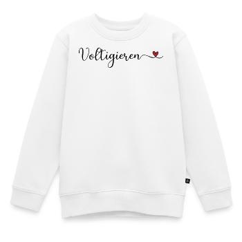 Voltigieren - Kinder Premium Organic Sweatshirt - Weiß - Vorne - AI Model Kid Male (0cm)