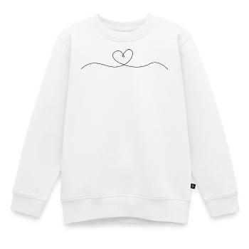 Herz - Kinder Premium Organic Sweatshirt - Weiß - Vorne - AI Model Kid Male (0cm)