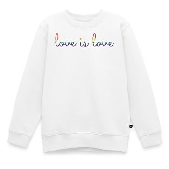 Love is love - Sweat Premium enfant bio - blanc - Devant - AI Model Kid Male (0cm)