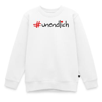 infinite - Kids Premium Organic Sweatshirt - white - Front - AI Model Kid Male (0cm)