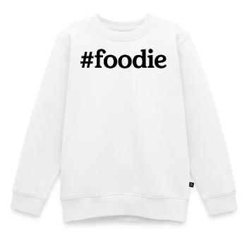 Foodie Quote - Kids Premium Organic Sweatshirt - white - Front - AI Model Kid Male (0cm)