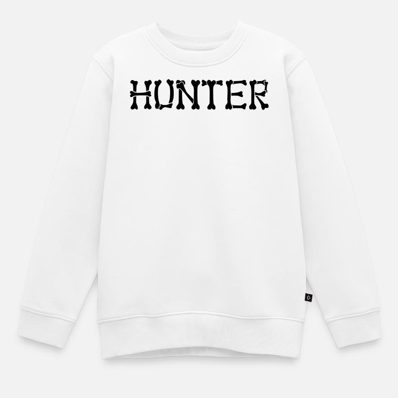 Chasseur - Sweat Premium enfant bio - blanc