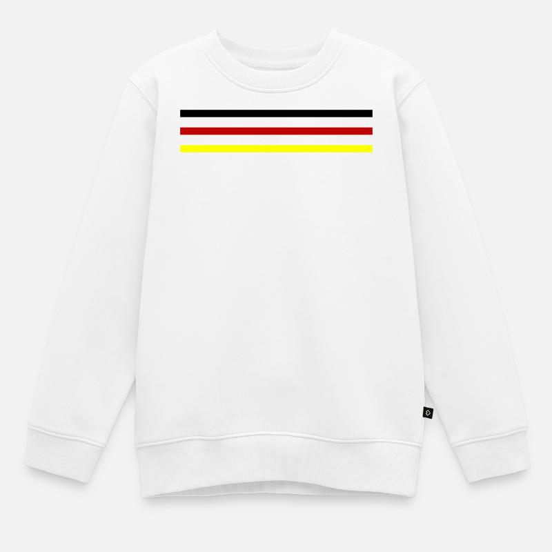 Drapeau de la ligne d’Allemagne - Sweat Premium enfant bio - blanc