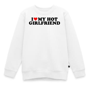 J'aime ma copine sexy - Sweat Premium enfant bio - blanc - Devant - AI Model Kid Male (0cm)