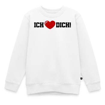 Je t’aime, mon cœur - Sweat Premium enfant bio - blanc - Devant - AI Model Kid Male (0cm)