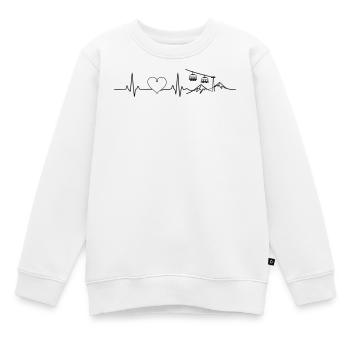 Ski lift Slope Ski Herz Puls - Sweat Premium enfant bio - blanc - Devant - AI Model Kid Male (0cm)