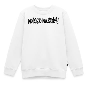 Pas de risque, pas de devise de l’histoire - Sweat Premium enfant bio - blanc - Devant - AI Model Kid Male (0cm)