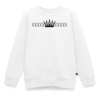 Élément de la couronne - Sweat Premium enfant bio - blanc - Devant - AI Model Kid Male (0cm)