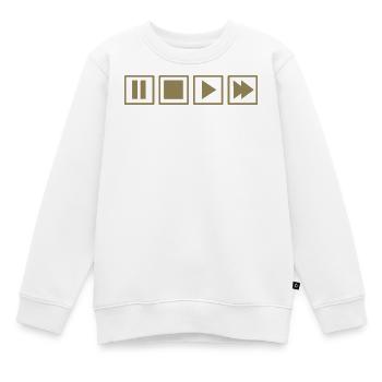 Retro Kassettenrekorder TV Nostalgie fernbedienung - Kinder Premium Organic Sweatshirt - Weiß - Vorne - AI Model Kid Male (0cm)