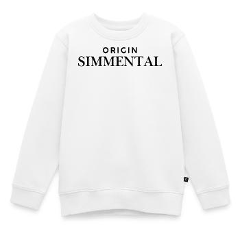Origin Simmental - Pour tous les résidents de Simmental - Sweat Premium enfant bio - blanc - Devant - AI Model Kid Male (0cm)