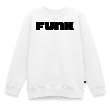 Funk-Bold-Logo - Kinder Premium Organic Sweatshirt - Weiß - Vorne - AI Model Kid Male (0cm)