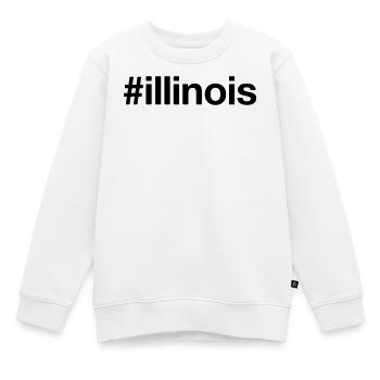 ILLINOIS Hashtag USA - Kinder Premium Organic Sweatshirt - Weiß - Vorne - AI Model Kid Male (0cm)