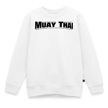 MUAY THAI - Kinder Premium Organic Sweatshirt - Weiß - Vorne - AI Model Kid Male (0cm)