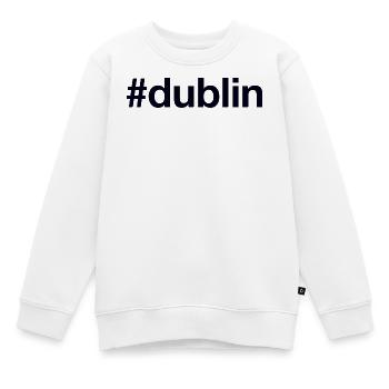DUBLIN Ireland Irland - Kinder Premium Organic Sweatshirt - Weiß - Vorne - AI Model Kid Male (0cm)