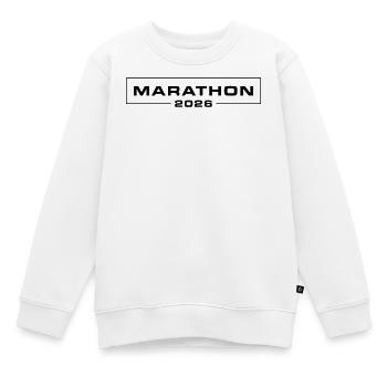 Marathon 2026 - Kinder Premium Organic Sweatshirt - Weiß - Vorne - AI Model Kid Male (0cm)