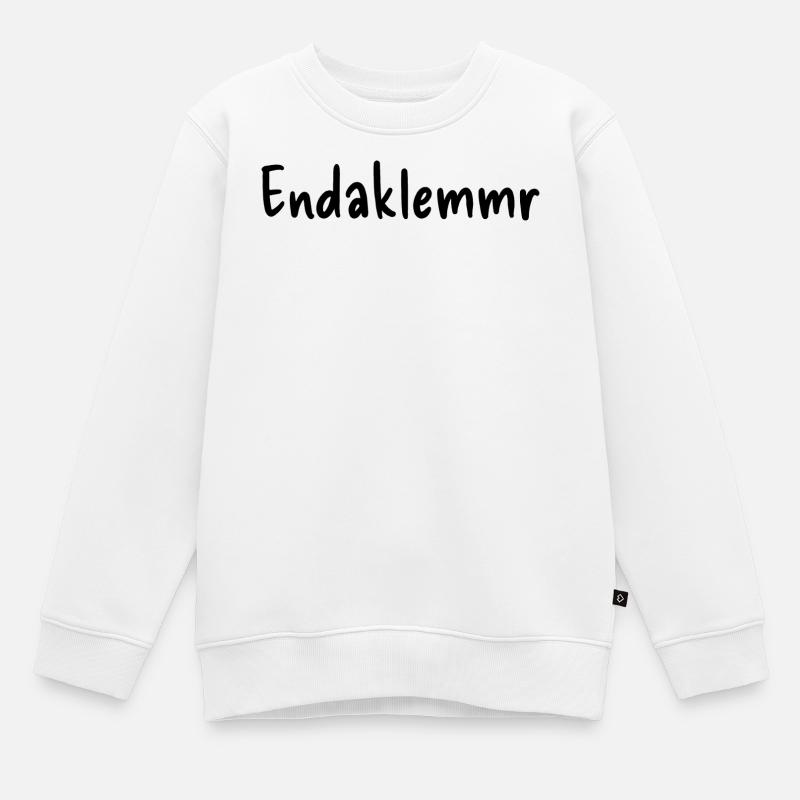 Endaklemmr - Kinder Premium Organic Sweatshirt - Weiß