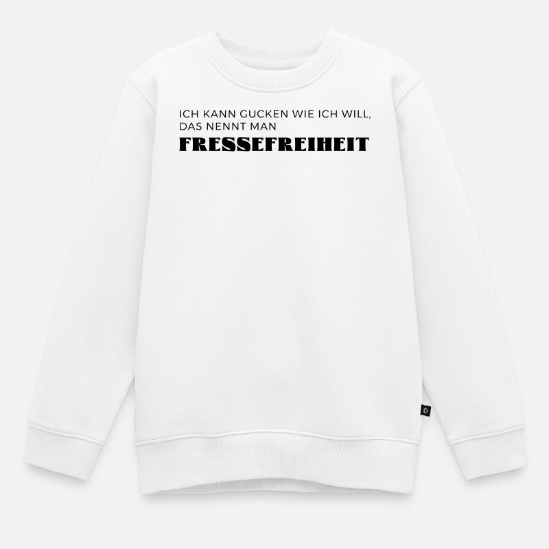 Fressefreiheit - Kinder Premium Organic Sweatshirt - Weiß