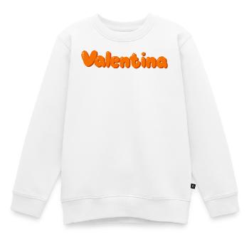 Valentina - Kinder Premium Organic Sweatshirt - Weiß - Vorne - AI Model Kid Male (0cm)