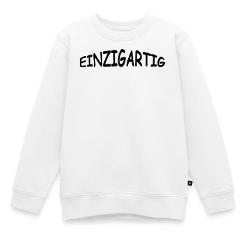 einzigartig - Kinder Premium Organic Sweatshirt - Weiß - Vorne - AI Model Kid Male (0cm)