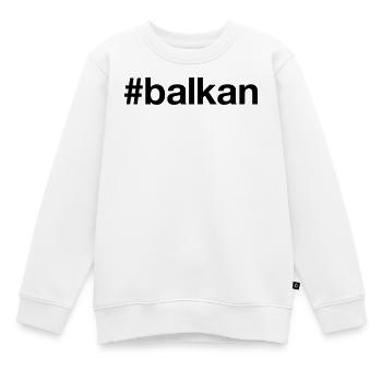 BALKAN Hashtag - Kinder Premium Organic Sweatshirt - Weiß - Vorne - AI Model Kid Male (0cm)