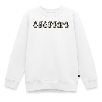 Coole Pingus - Kinder Premium Organic Sweatshirt - Weiß - Vorne - AI Model Kid Male (0cm)