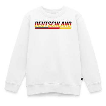 ALLEMAGNE – Look de course à rayures de vitesse - Sweat Premium enfant bio - blanc - Devant - AI Model Kid Male (0cm)