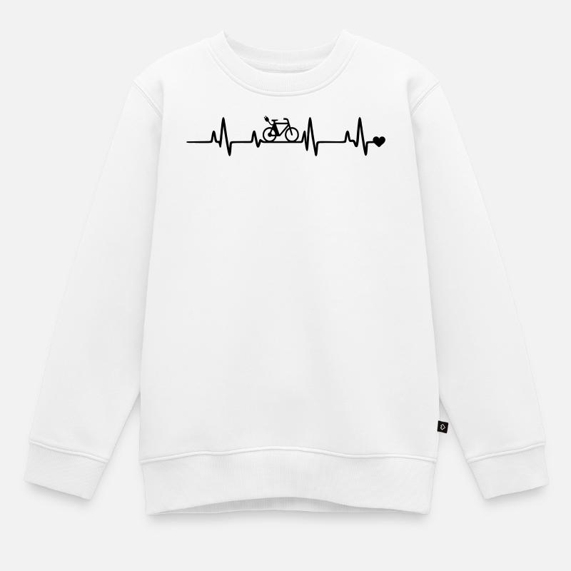 Vélo électrique - Sweat Premium enfant bio - blanc