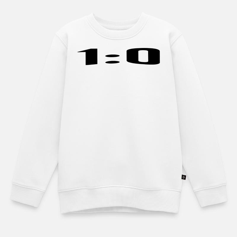 1:0, un score parfait - Sweat Premium enfant bio - blanc