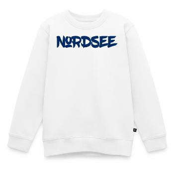 North Sea - Wadden Sea - Tides - German Sea - Kids Premium Organic Sweatshirt - white - Front - AI Model Kid Male (0cm)