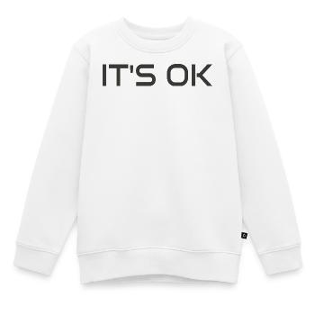 Ist schon okay!  Einstellungsstimmung - Kinder Premium Organic Sweatshirt - Weiß - Vorne - AI Model Kid Male (0cm)