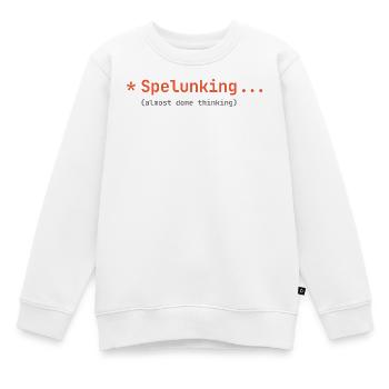 Est-ce que tu codes déjà, ou tu es encore en train de spéculer ? - Sweat Premium enfant bio - blanc - Devant - AI Model Kid Male (0cm)