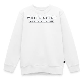 Schwarz Edition auf Weißem Shirt - Kinder Premium Organic Sweatshirt - Weiß - Vorne - AI Model Kid Male (0cm)