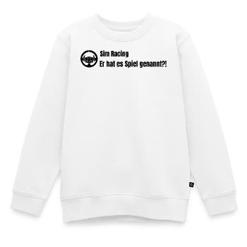 Er hat es Spiel genannt V2 - Kinder Premium Organic Sweatshirt - Weiß - Vorne - AI Model Kid Male (0cm)