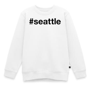 SEATTLE Hashtag Grunge - Sweat Premium enfant bio - blanc - Devant - AI Model Kid Male (0cm)