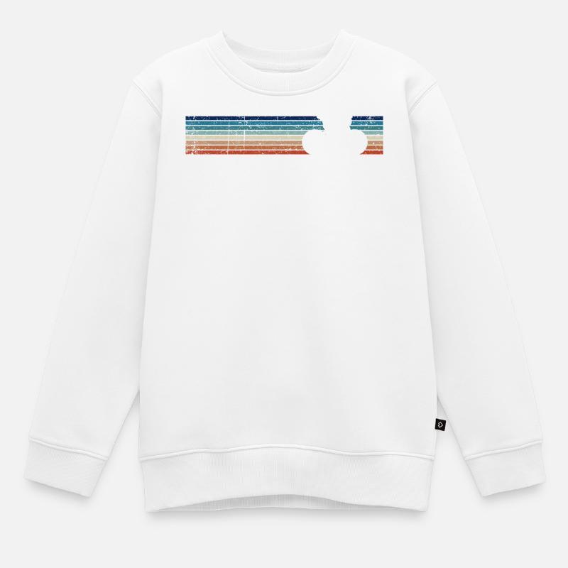 Fahrrad Vintage Retro - Kinder Premium Organic Sweatshirt - Weiß
