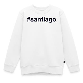 SANTIAGO Hashtag Chili - Sweat Premium enfant bio - blanc - Devant - AI Model Kid Male (0cm)